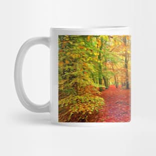 Autumn Woodland with Artistic Texture Mug